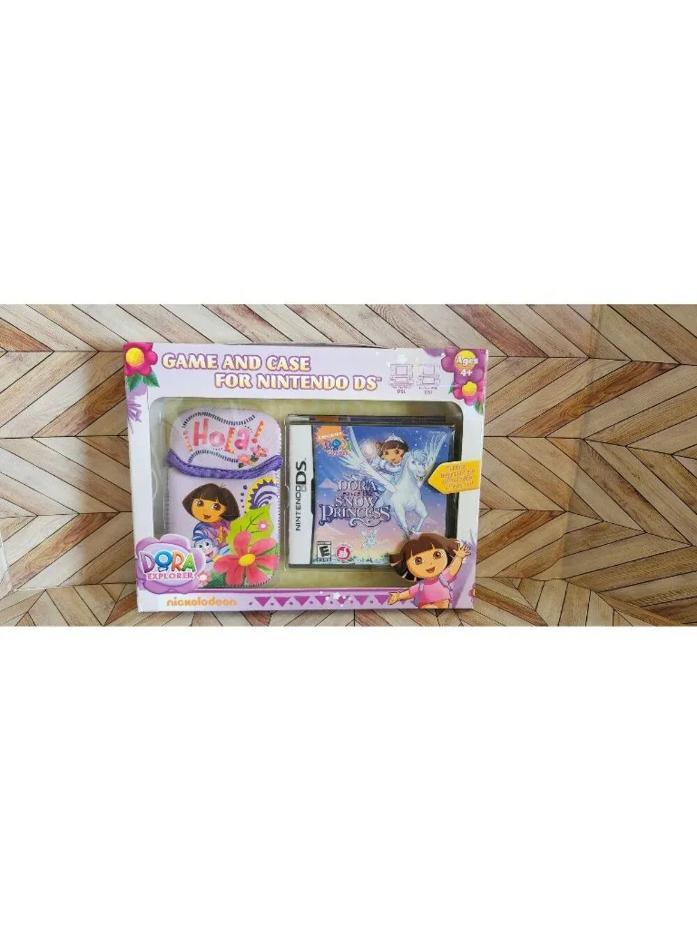 New Dora Saves Snow Princess Nintendo DS Game Reversible Case Bundle Nickelodeon